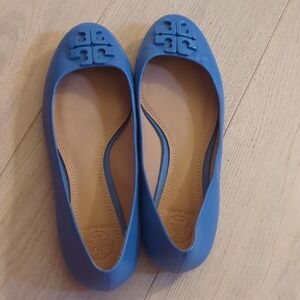 Tory Burch Azure Blue Loafers